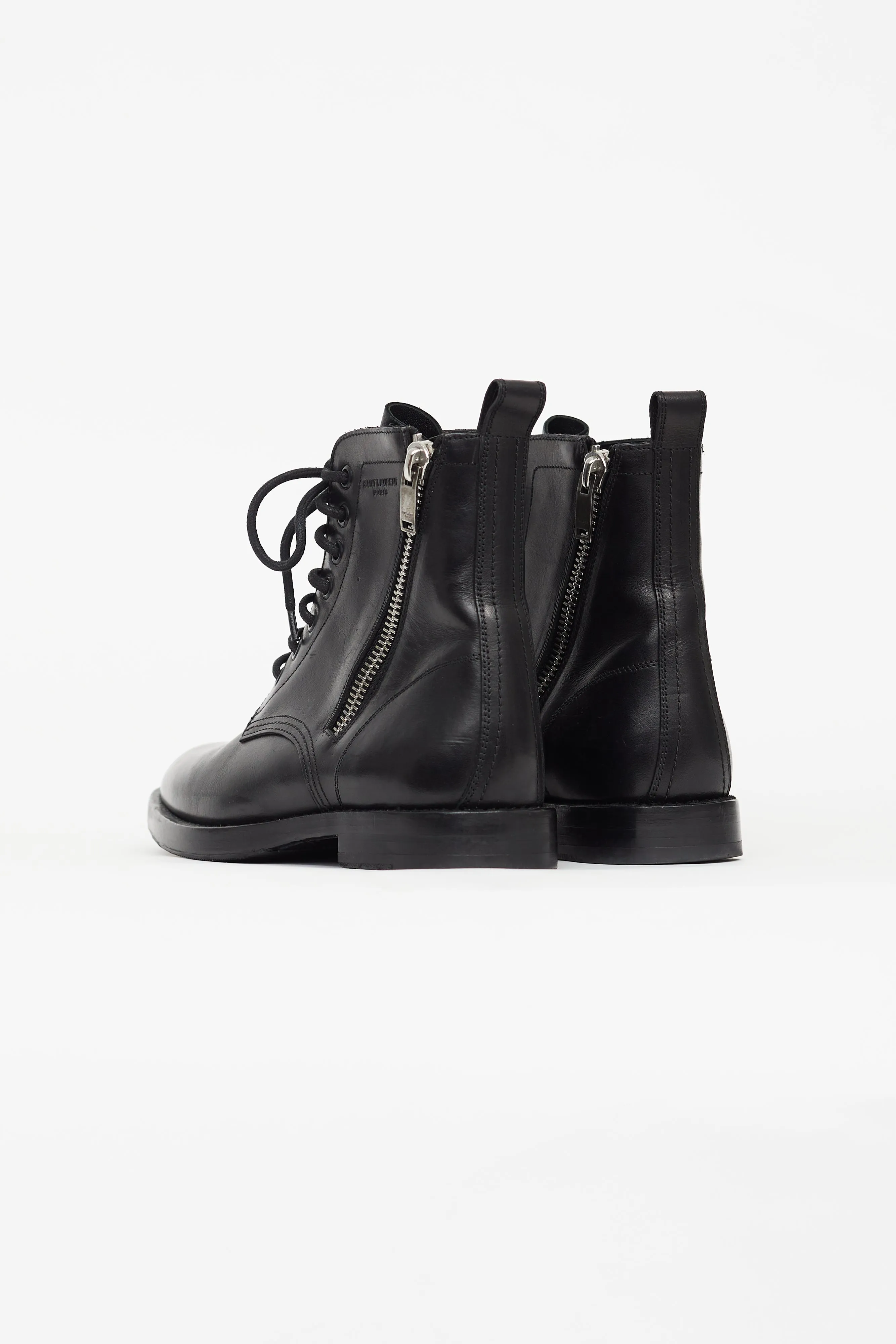 Black Ranger Leather Combat Boot