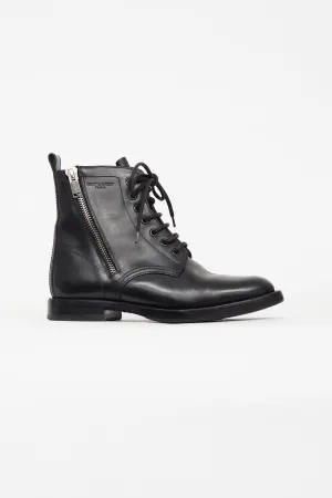 Black Ranger Leather Combat Boot