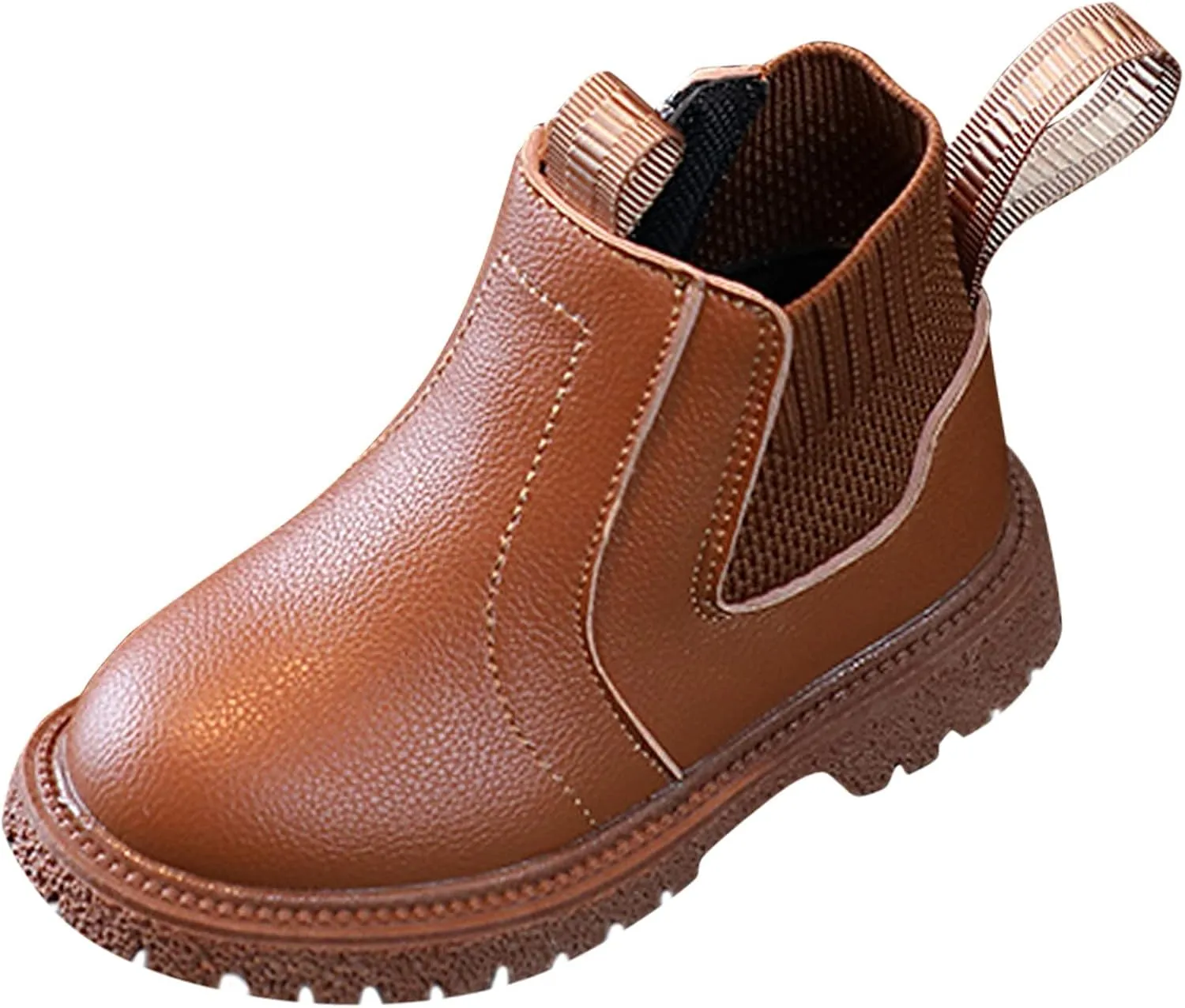 EnJoCho Little Girls Fashion Boots Girls Boys Children Ankle Boots Kids Low Heel Booties Fashion Side Zipper Short Boots
