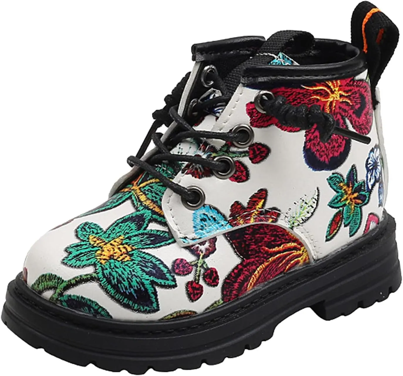 Fashion Autumn and Winter Children Boots Boys and Girls Ankle Boots Thick Non Slip Flowers Snow Boots Girls Size 13