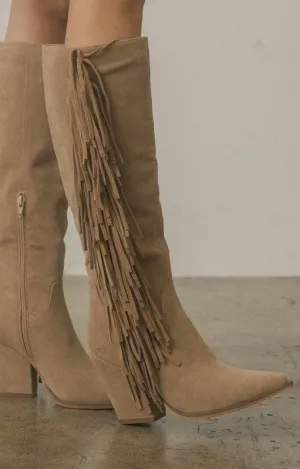 Hailey Going West Knee High Fringe Boots