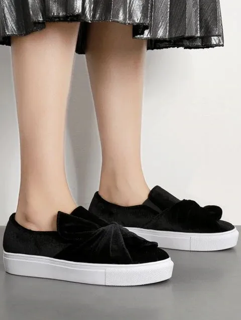 Impressive Cross Twist Front Slip On Shoes