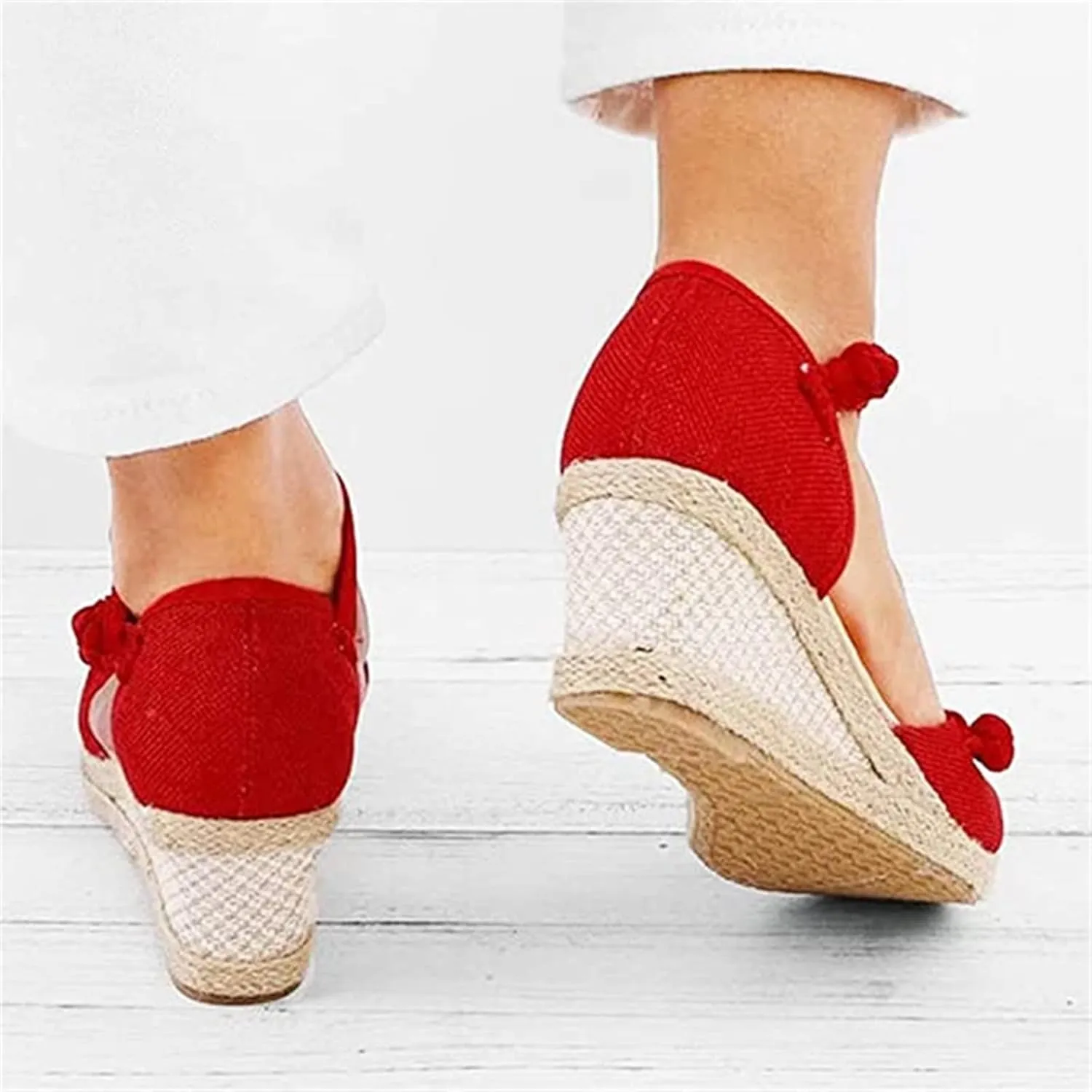 Ladmiple Summer Sandals for Women 2023 Platform Slip On Shoes Wedge Sandals Open Toe Comfy Dressy High Heel Wedge Sandal