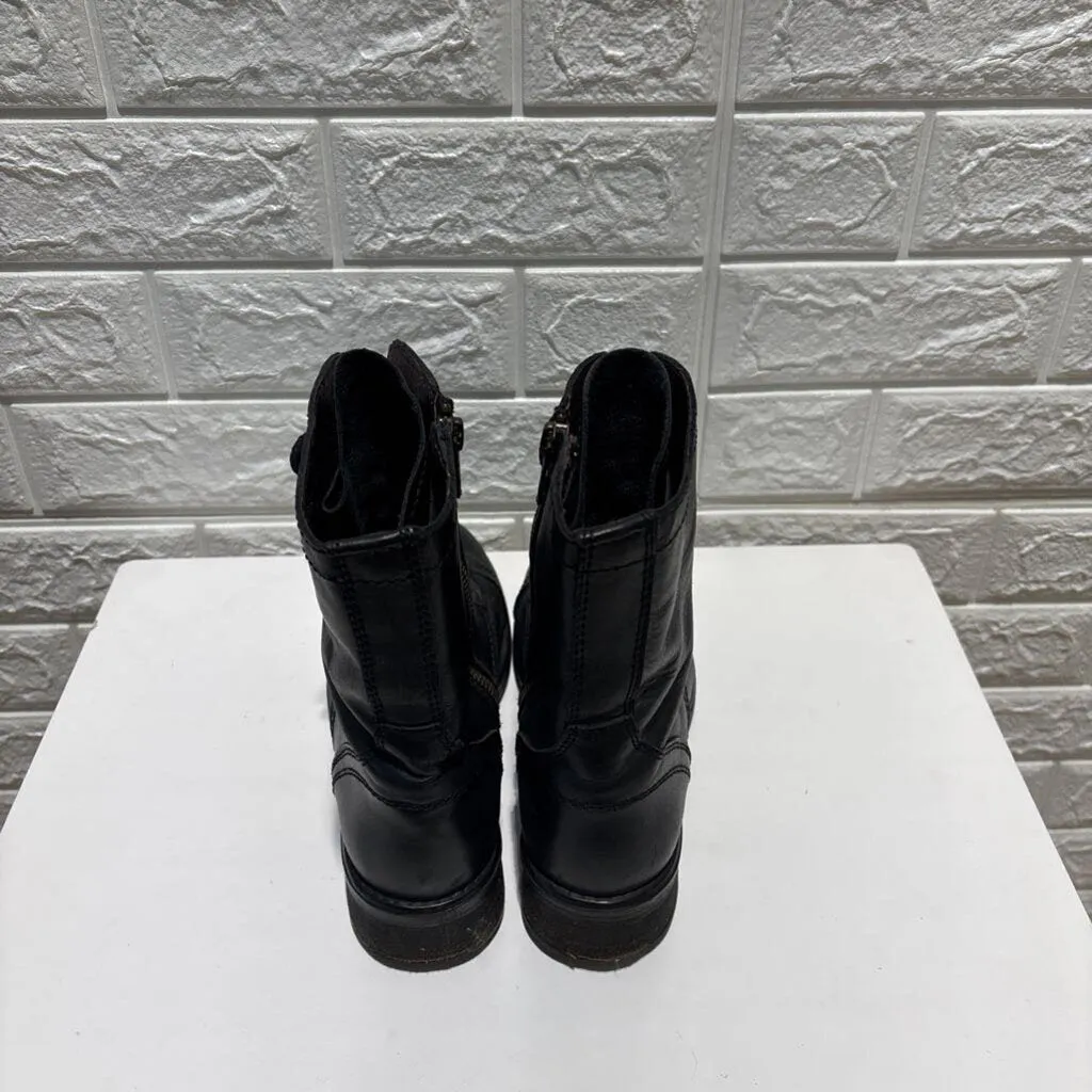 Leather Lace Up Combat Boots