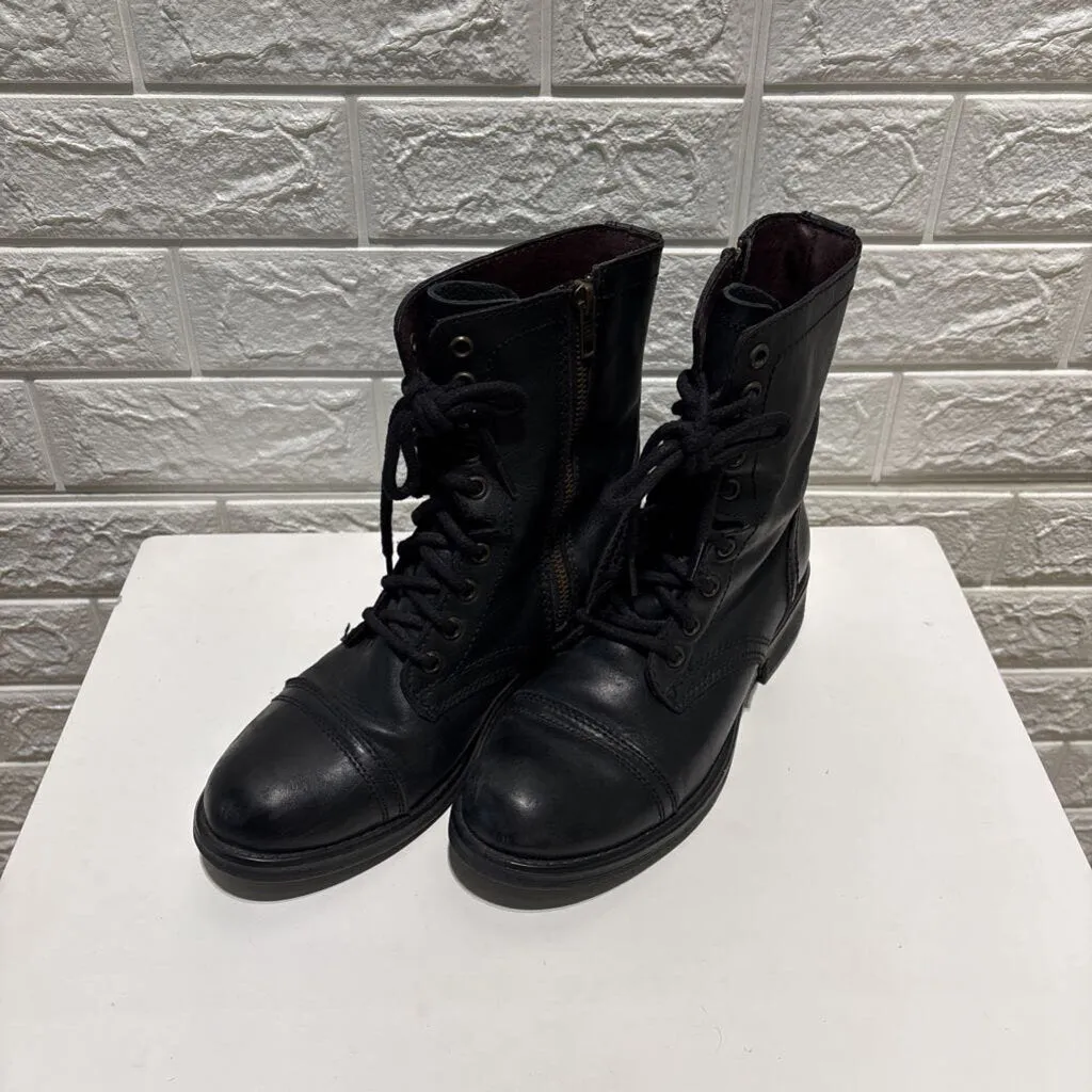 Leather Lace Up Combat Boots