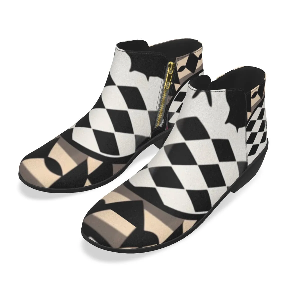 Men's Fashion Boots jaxs12 skulls print