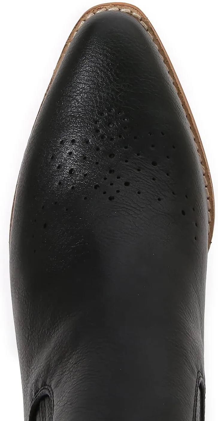 mm Women PU Leather Stacked Heel Ankle Chelsea Boots