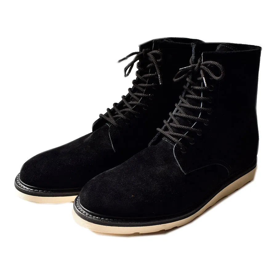 Suede Leather Zipper Unit Military Boots