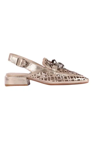 Vooper Argento Scratch Leather Low Heels