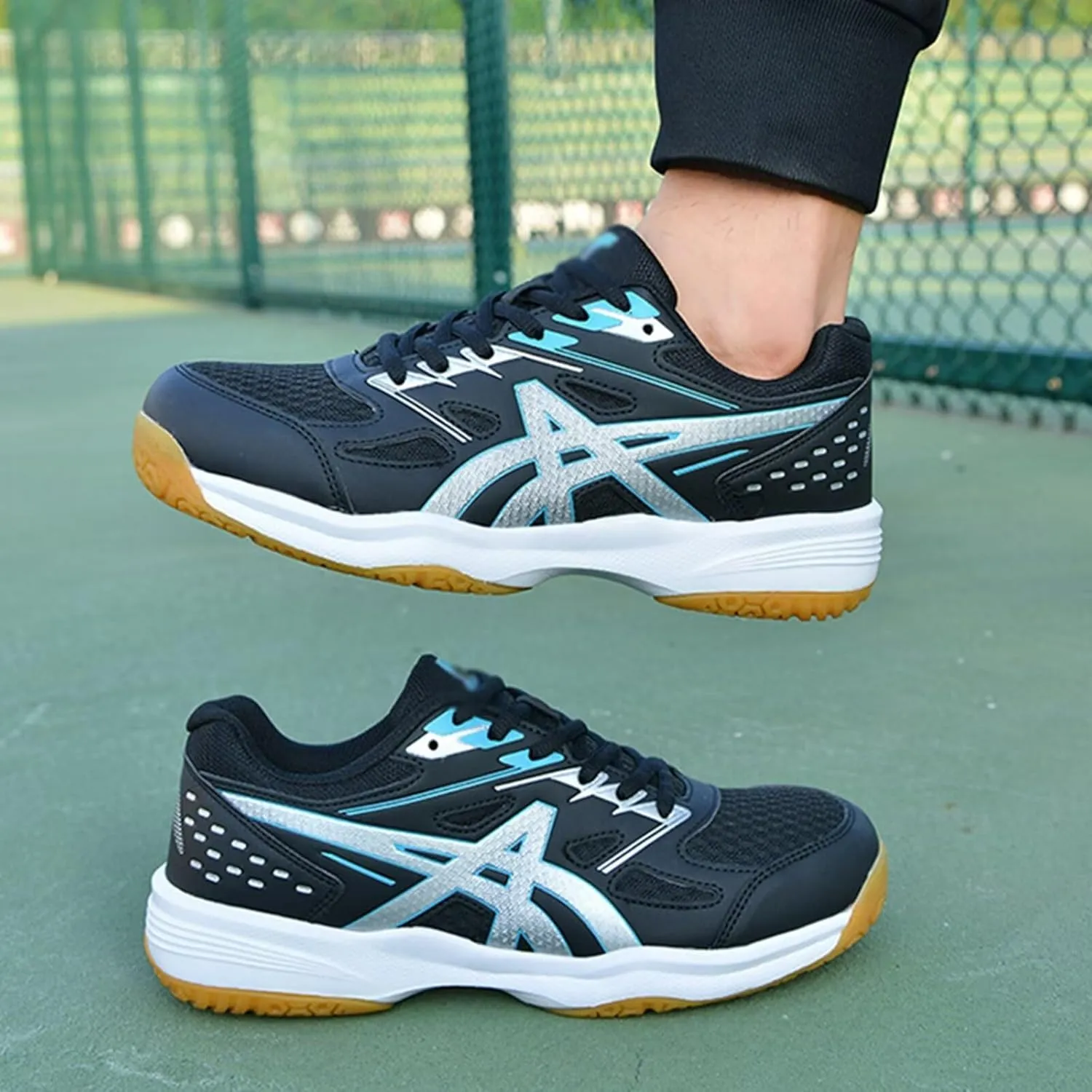 Women's Pickleball Court Shoes - Tennis, Badminton, Volleyball & More - Anti-Slip, Breathable, Comfortable Lace-Up Mesh Walking Shoes for Indoor/Outdoor Court Training