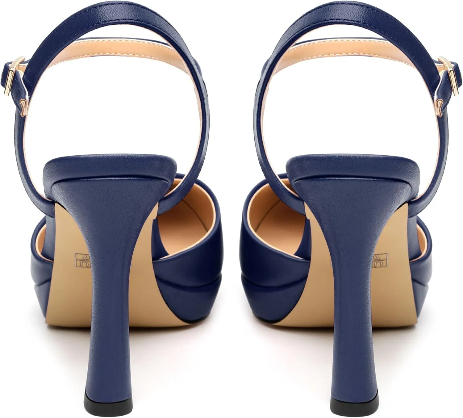 Womens Platform High Heels Pointed Toe Ankle Strap Buckle Stiletto High Heel Pumps Party Evening Dress Shoes 4 Inch