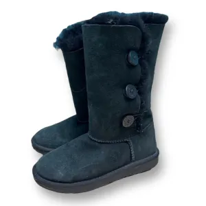 Youth Girl UGG Bailey Button Triplet Size 2 Black Fashion Boots